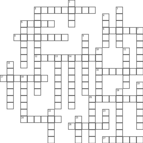 Book 2 (New words) Crossword Grid Image